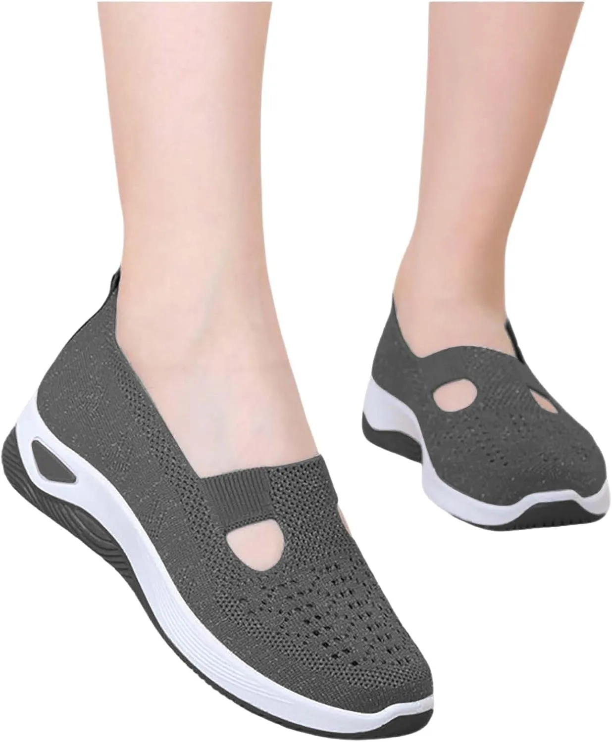 Orthopedic Shoes for Women Breathable Soft Slip On Running Shoes for Women Lether Shoes Dressy Casual Dress Sneakers Waterproof Tennis Shoe Trainers Shoe