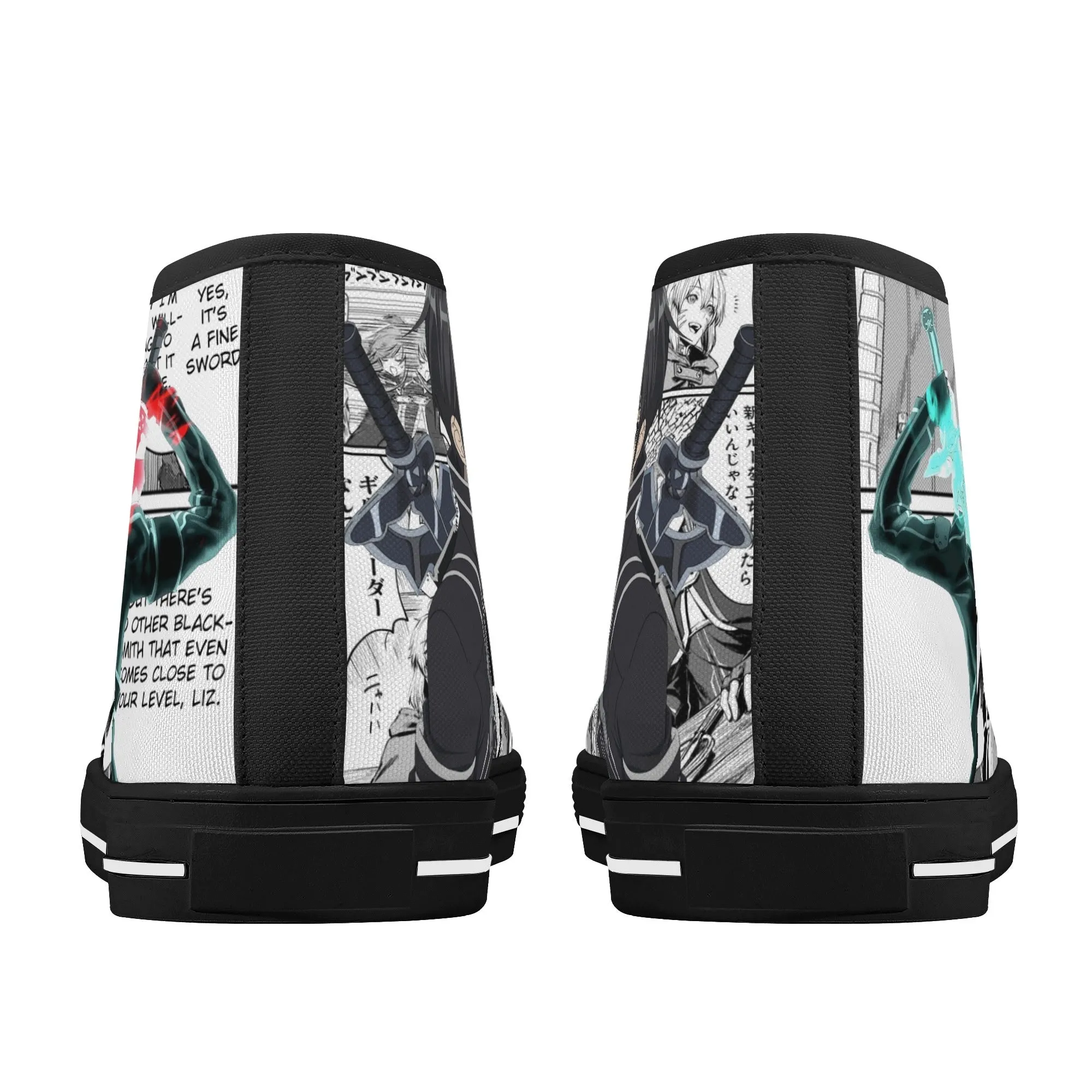 SAO Anime Mens High Top Canvas Shoes