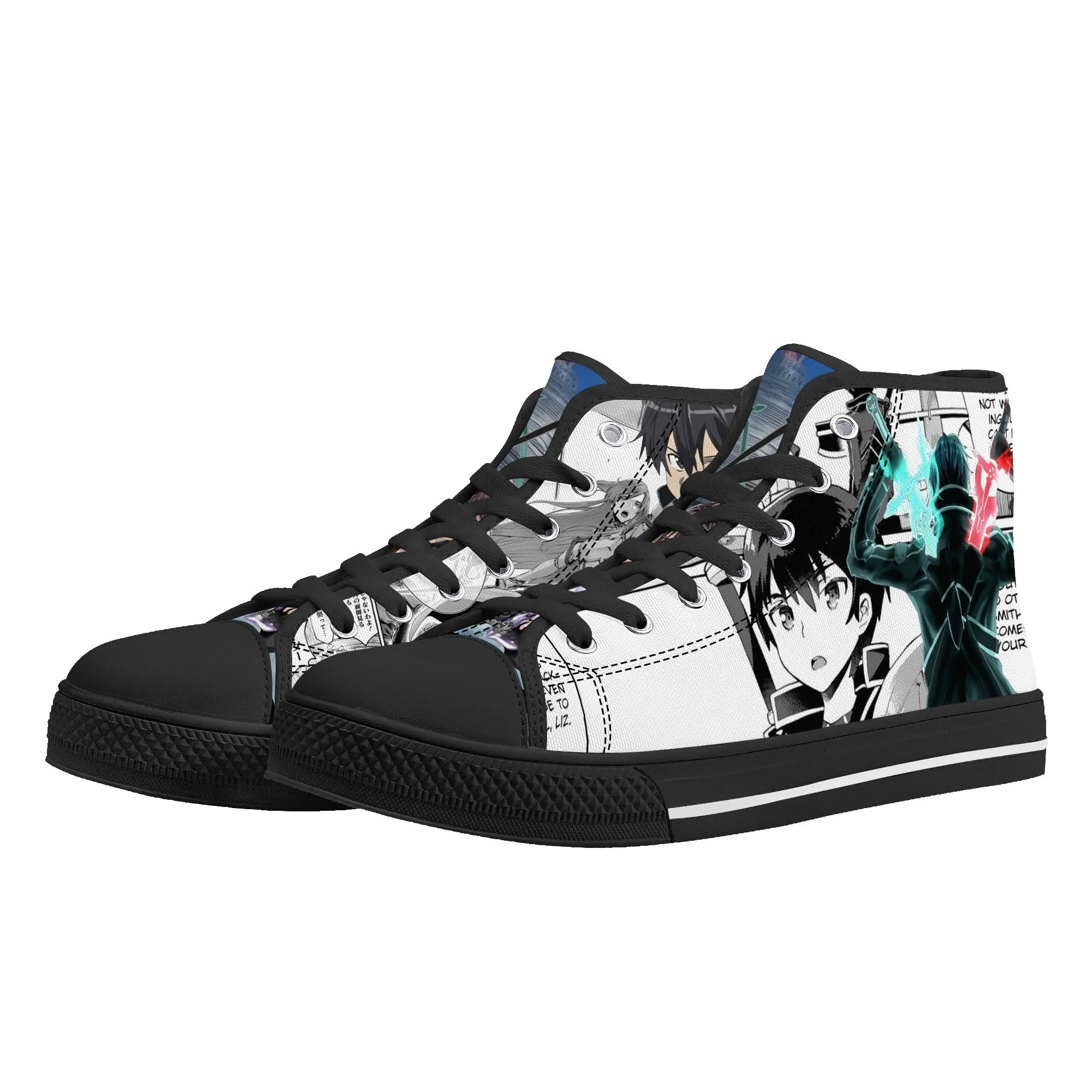 SAO Anime Mens High Top Canvas Shoes