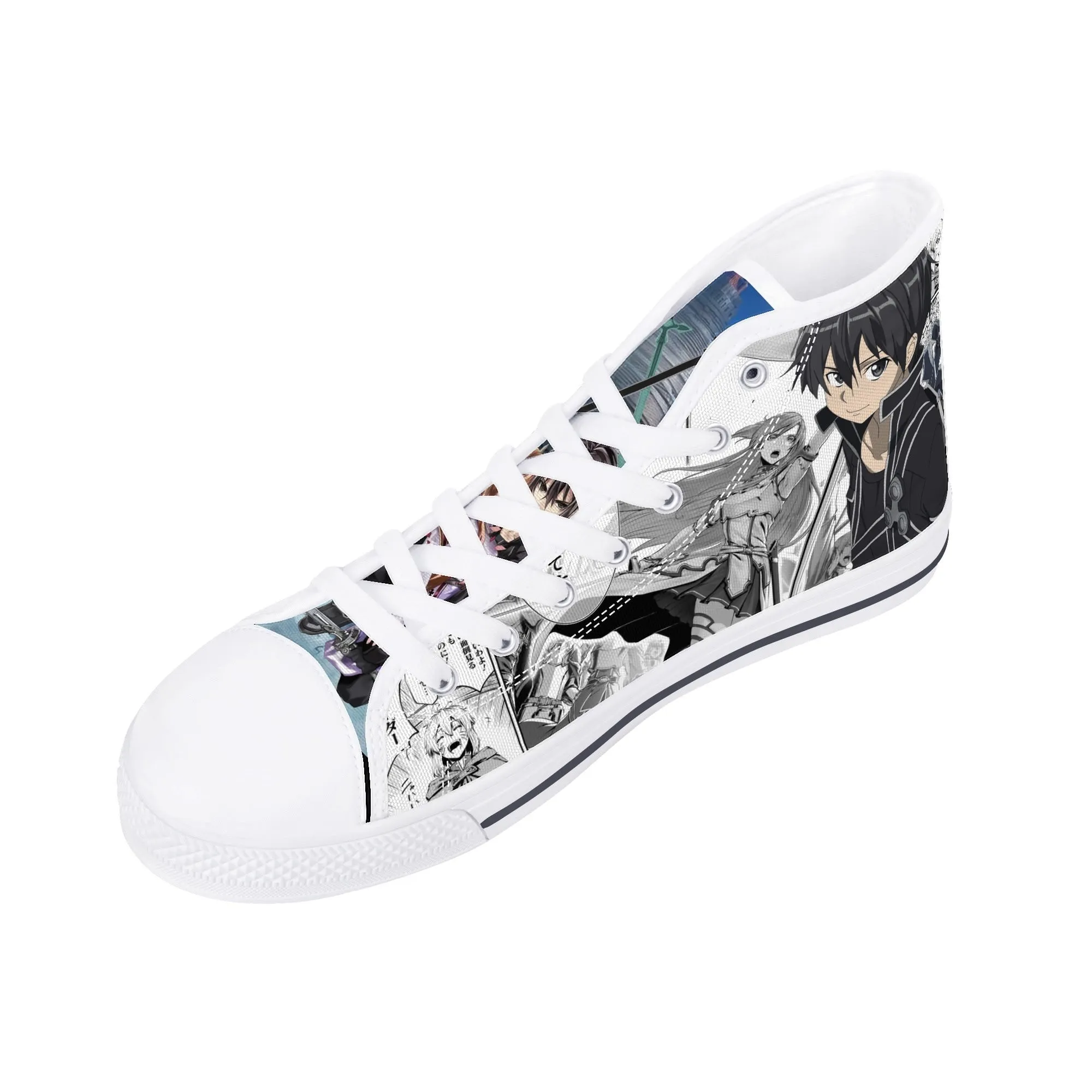 SAO Anime Mens High Top Canvas Shoes