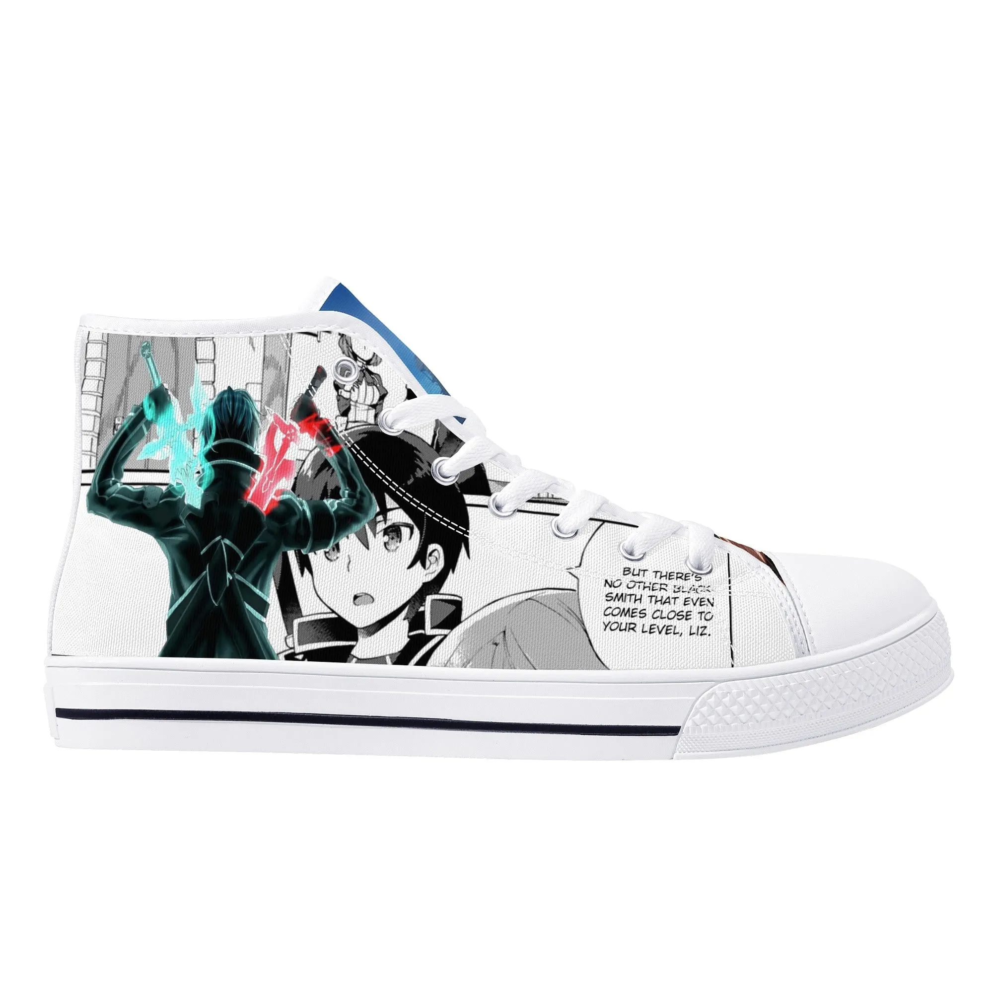 SAO Anime Mens High Top Canvas Shoes