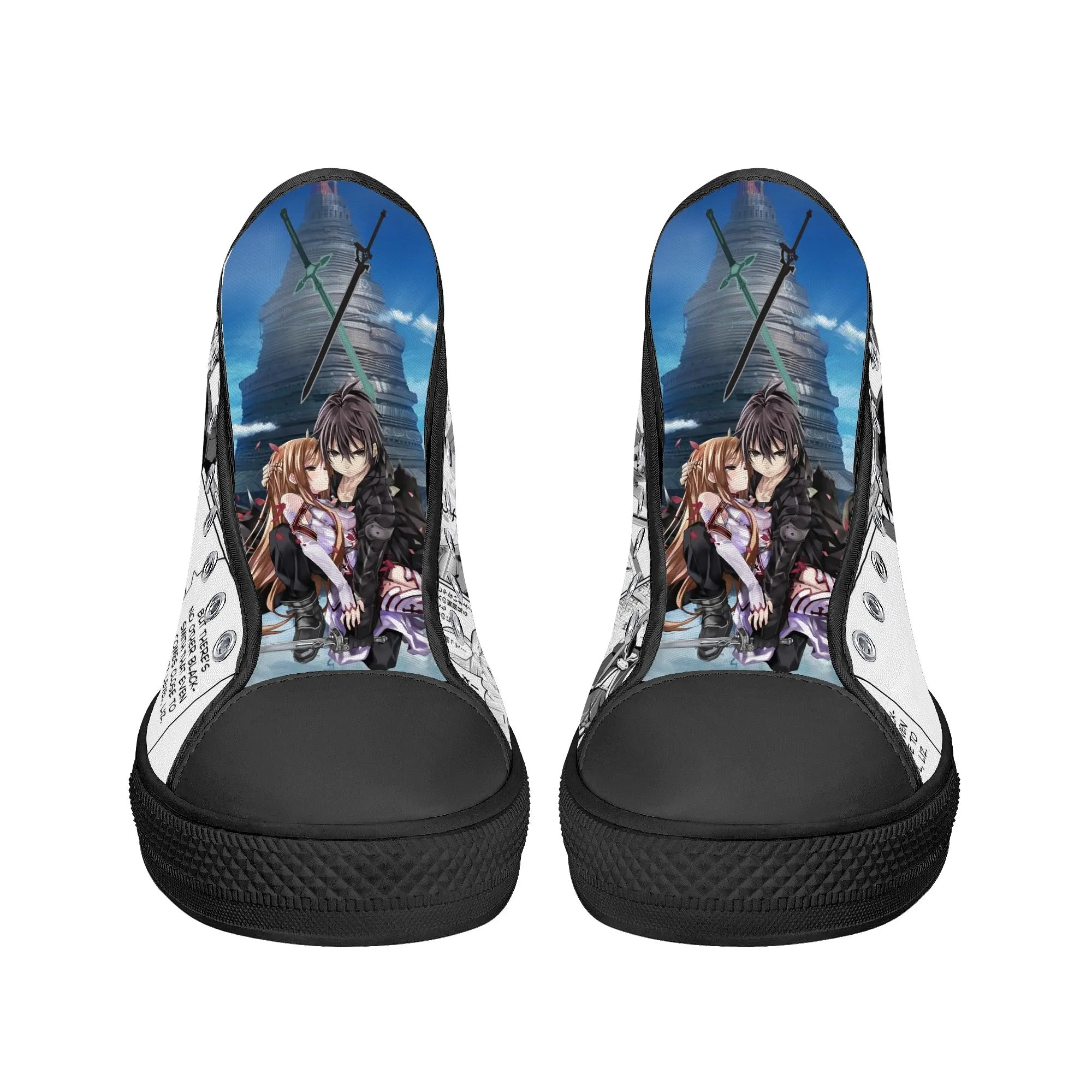 SAO Anime Mens High Top Canvas Shoes