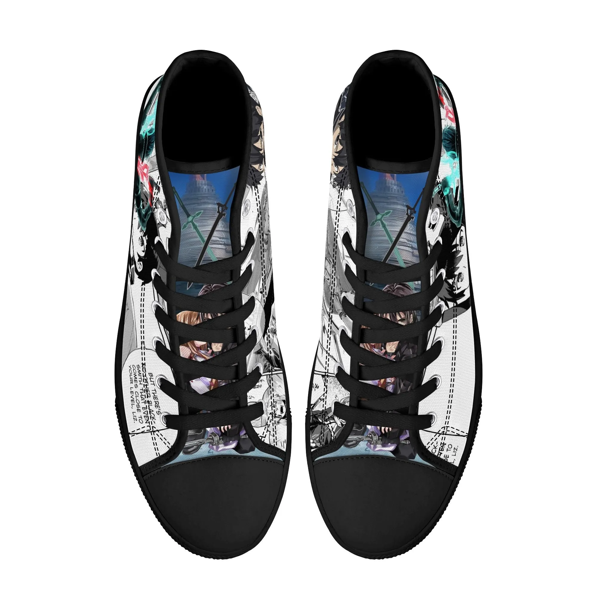 SAO Anime Mens High Top Canvas Shoes
