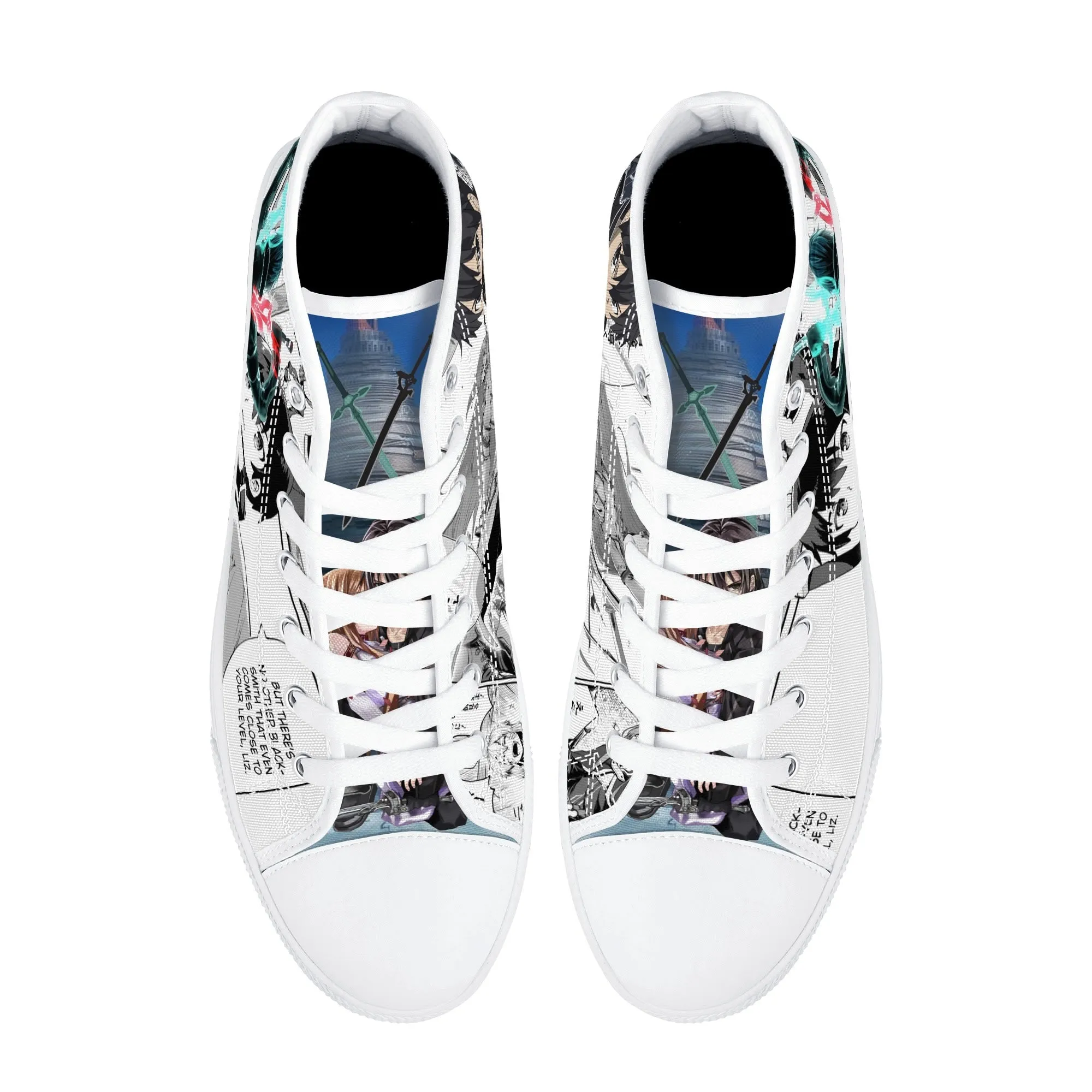 SAO Anime Mens High Top Canvas Shoes