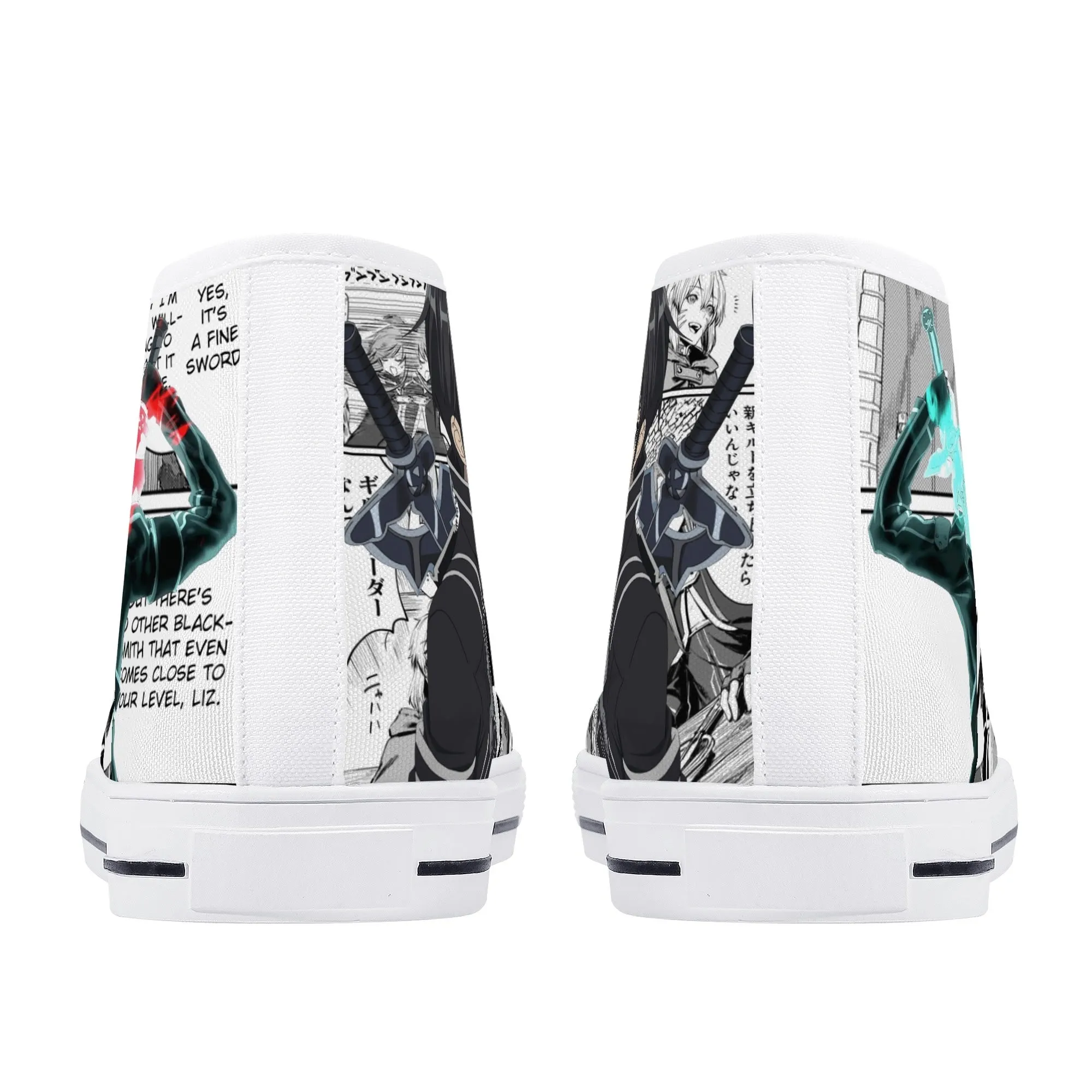 SAO Anime Mens High Top Canvas Shoes