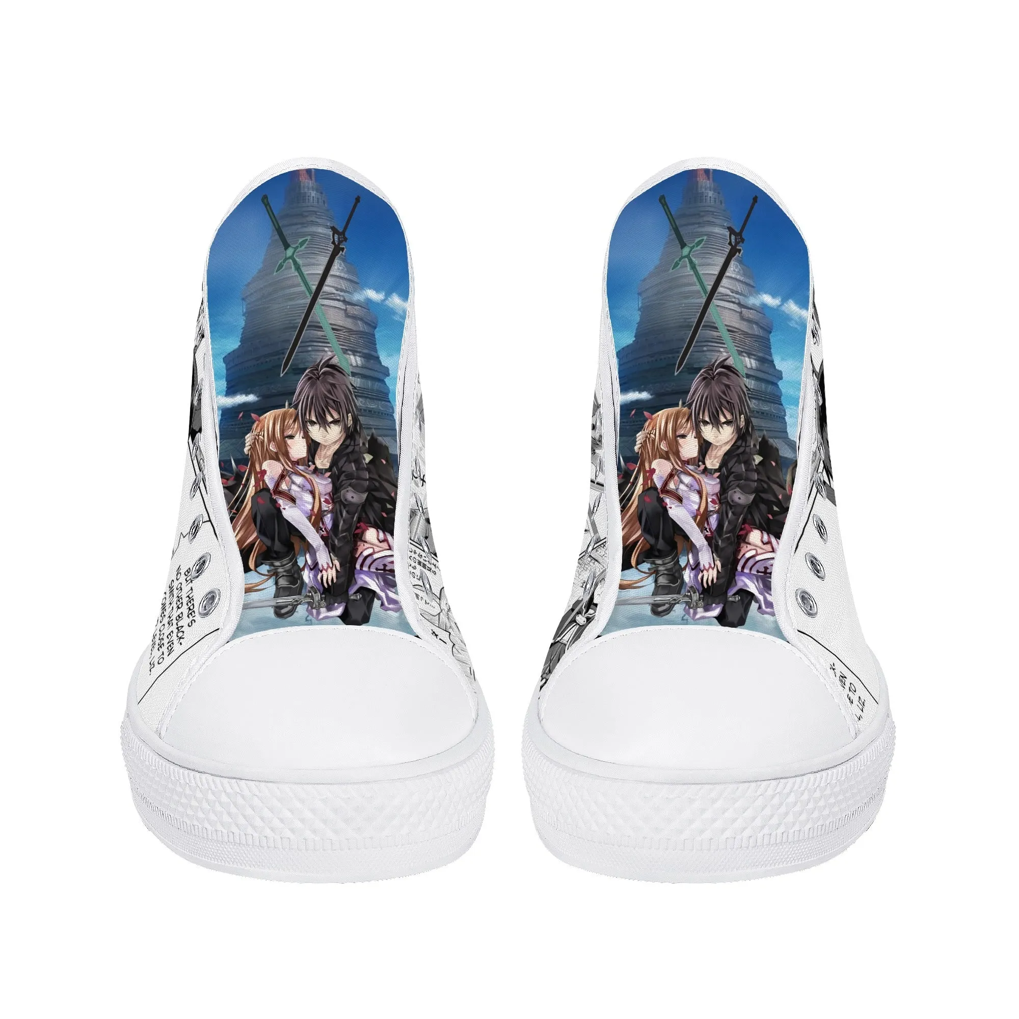 SAO Anime Mens High Top Canvas Shoes