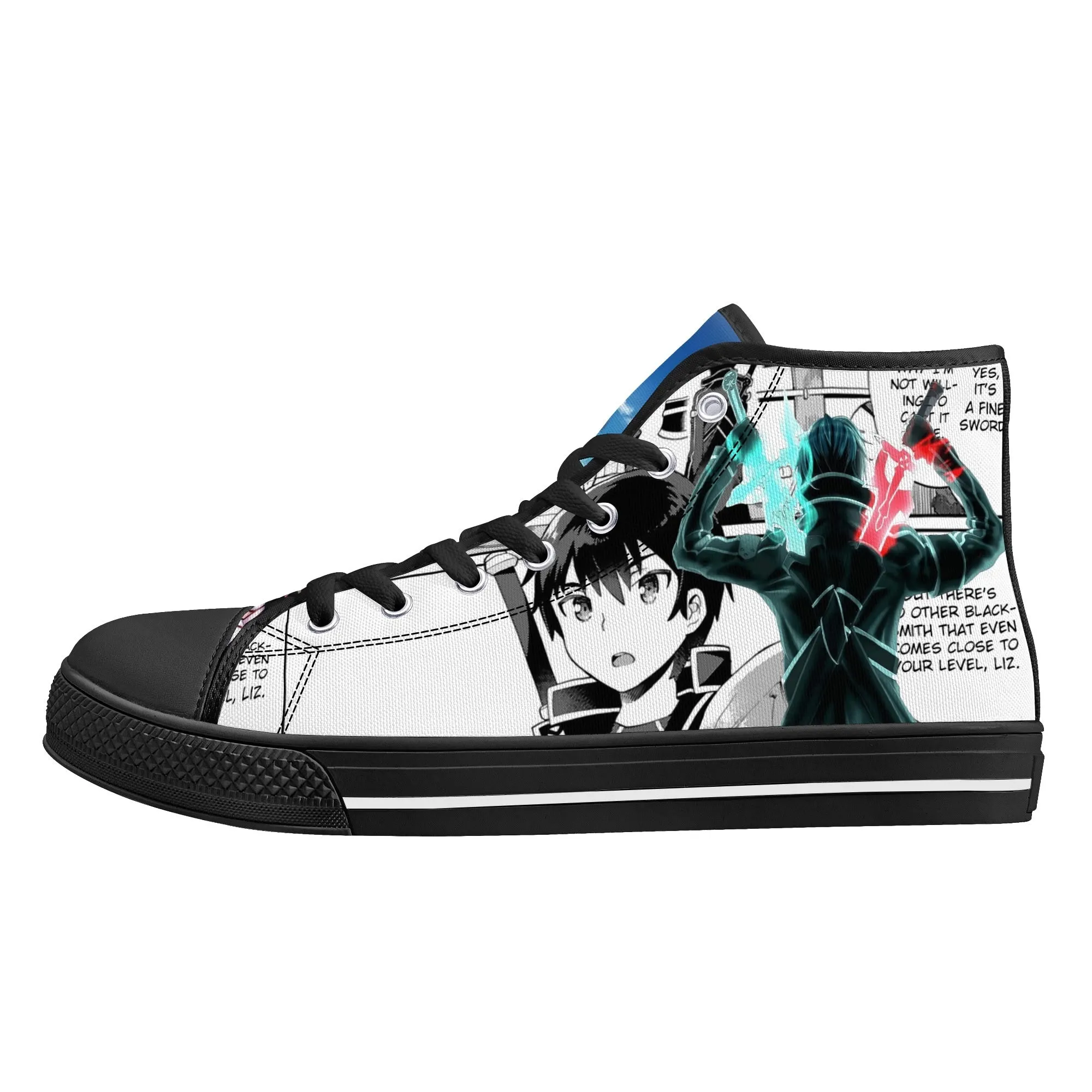 SAO Anime Mens High Top Canvas Shoes