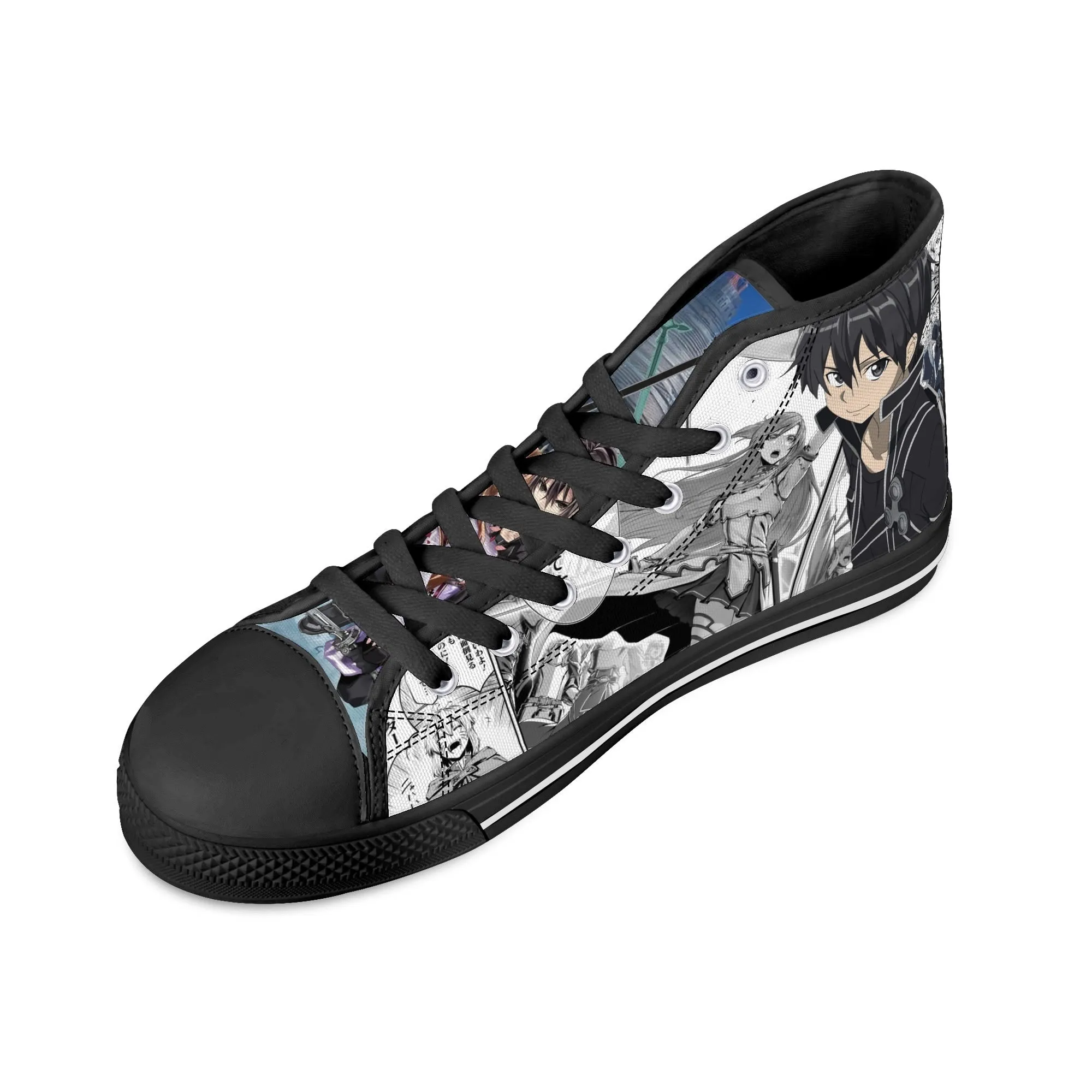 SAO Anime Mens High Top Canvas Shoes