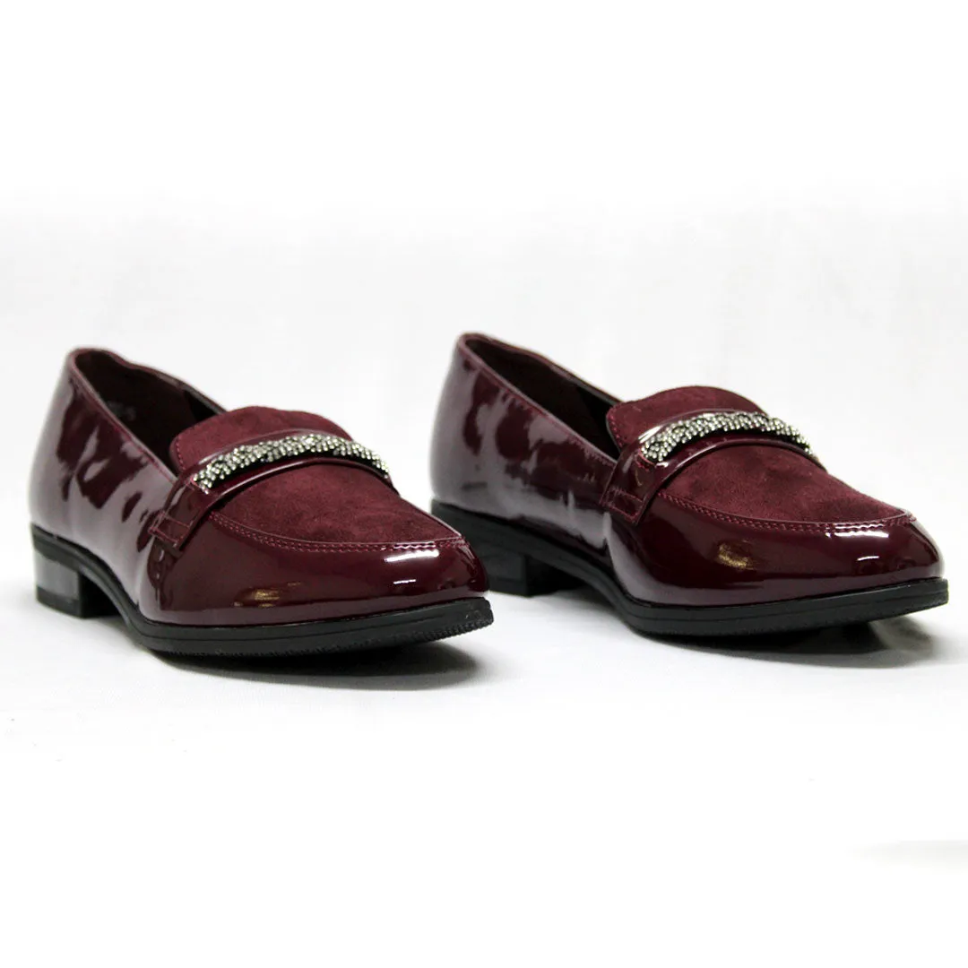 SOFTINO Ladies Maroon Moccasin