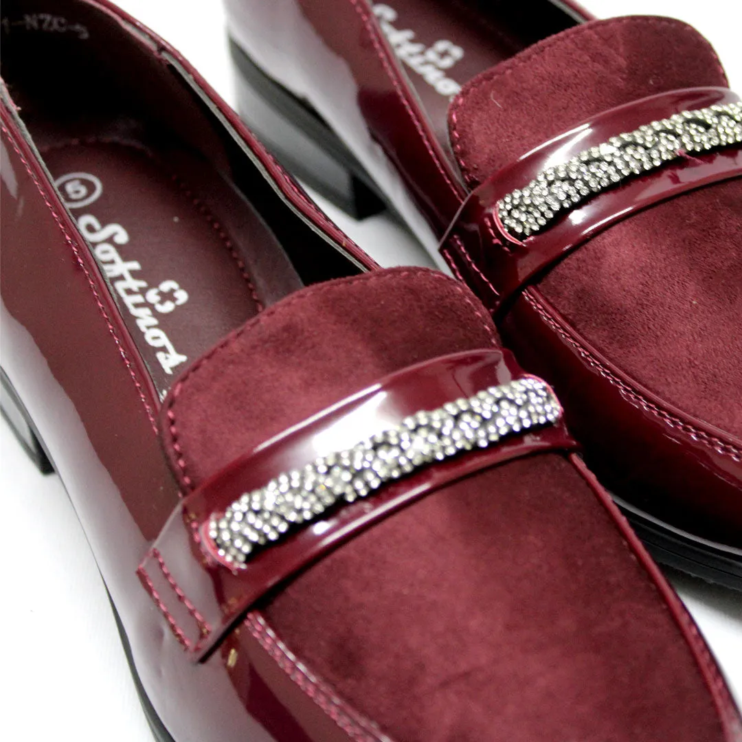 SOFTINO Ladies Maroon Moccasin
