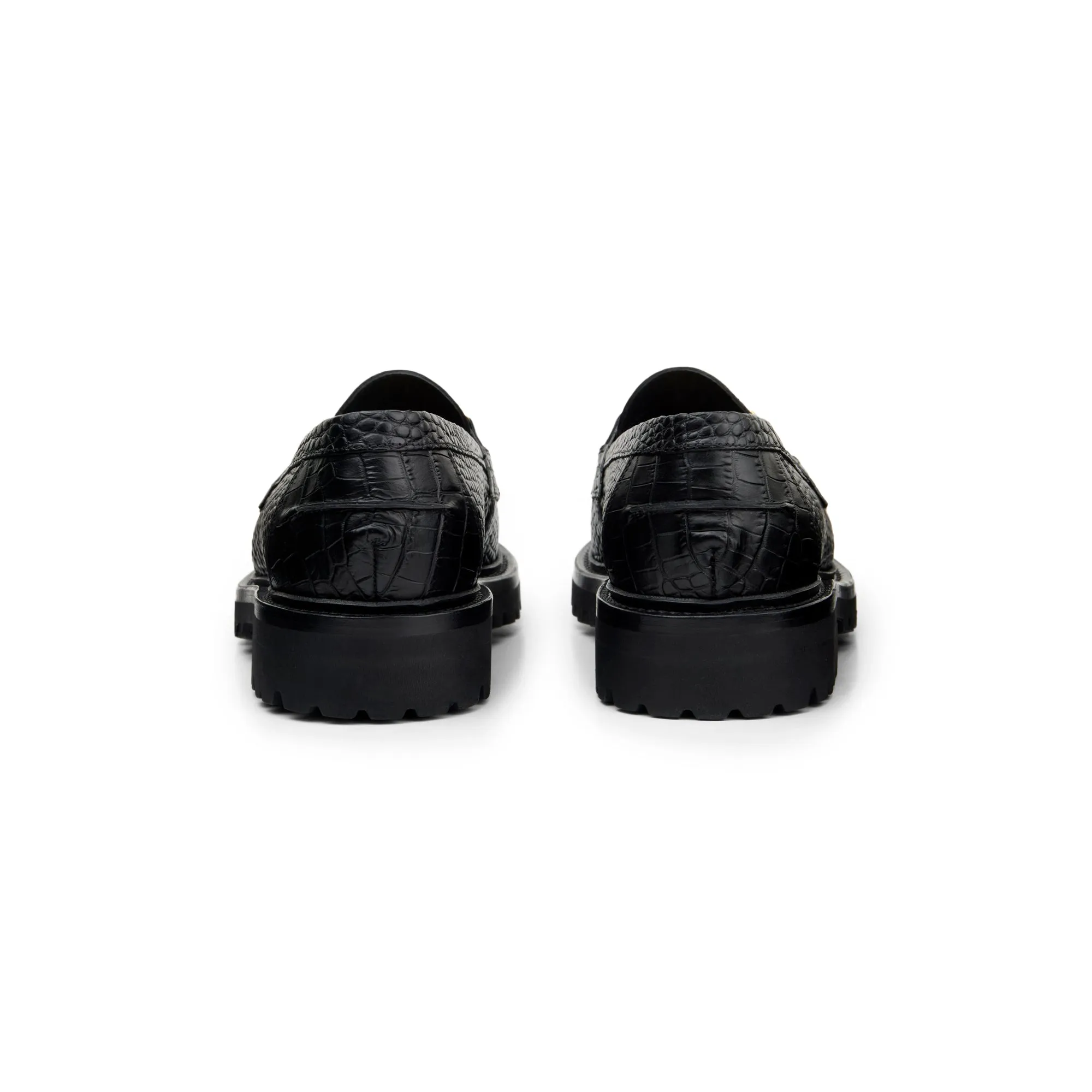 The Mason Horse Bit Loafer, Onyx Croc, Vibram 1757 Lug Sole