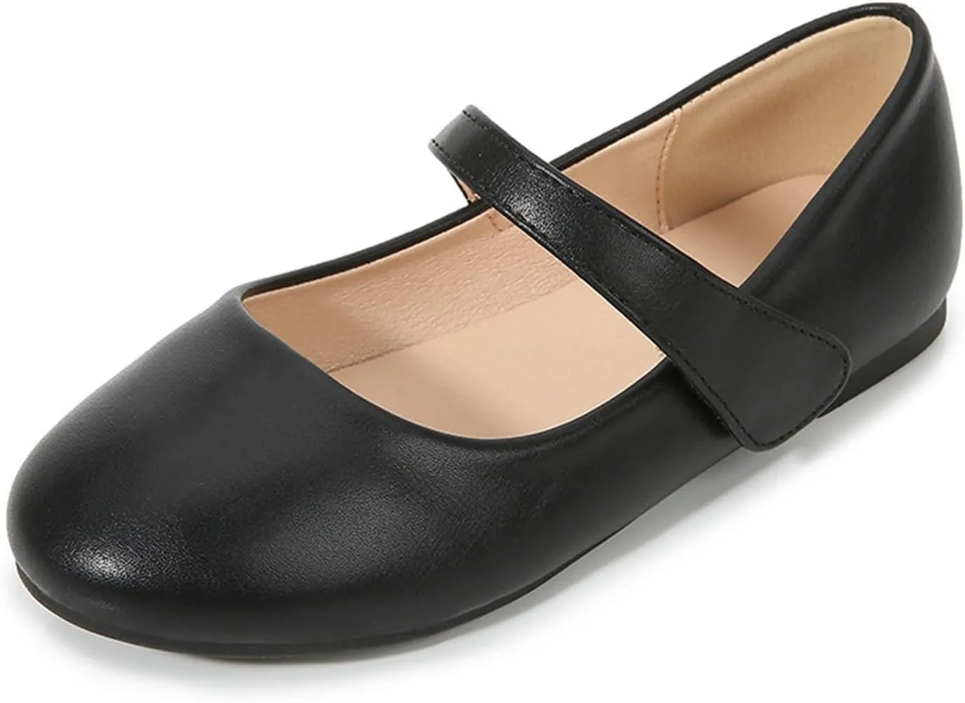 Toddler Girls Mary Jane Ballerina Flat Dress Shoes, Kids Princess Easy Buckle School 𝐔niform Church Formal Shoes