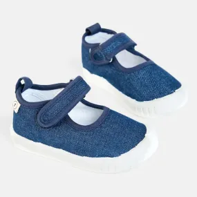 Walnut - Girls Classic Mary Jane - Denim