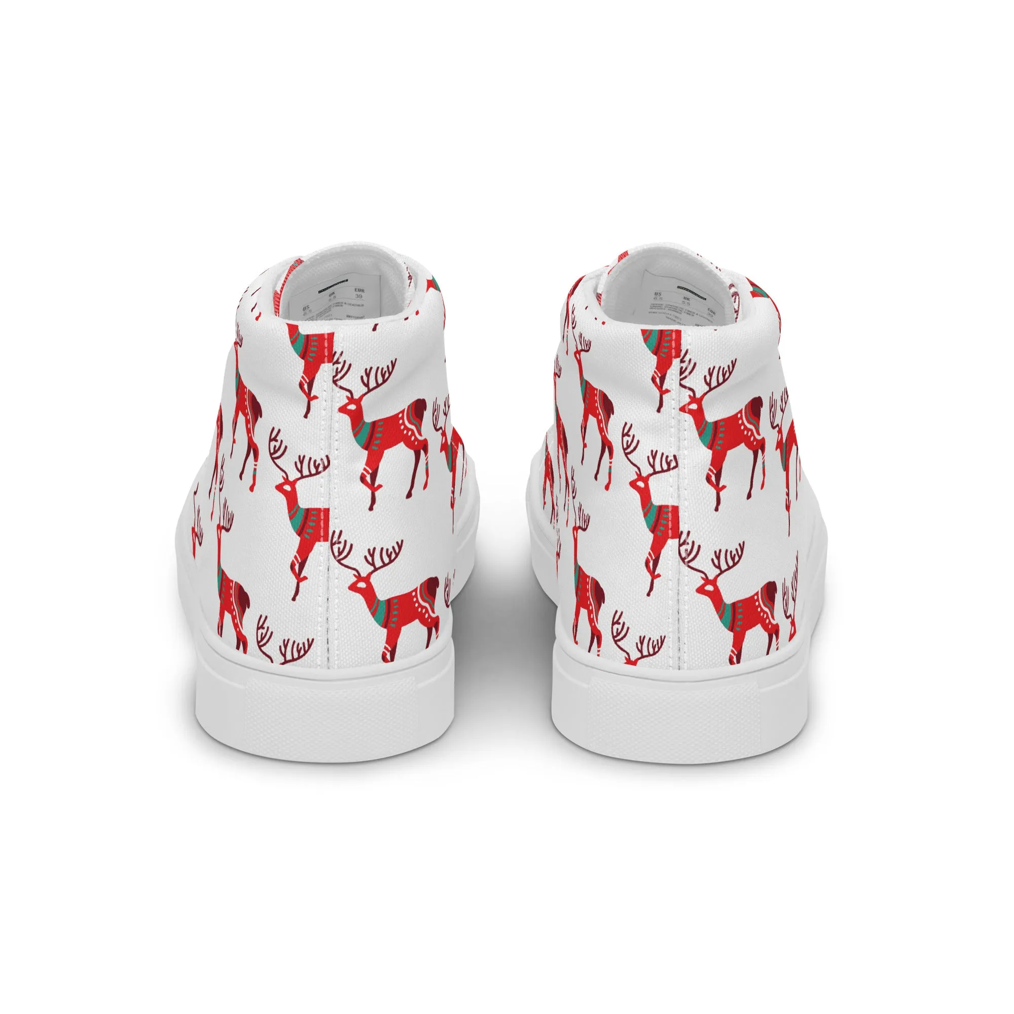 Women Christmas High Top Canvas Shoes (Glamourange Holiday Magic Canvas Shoes For Women - 001)