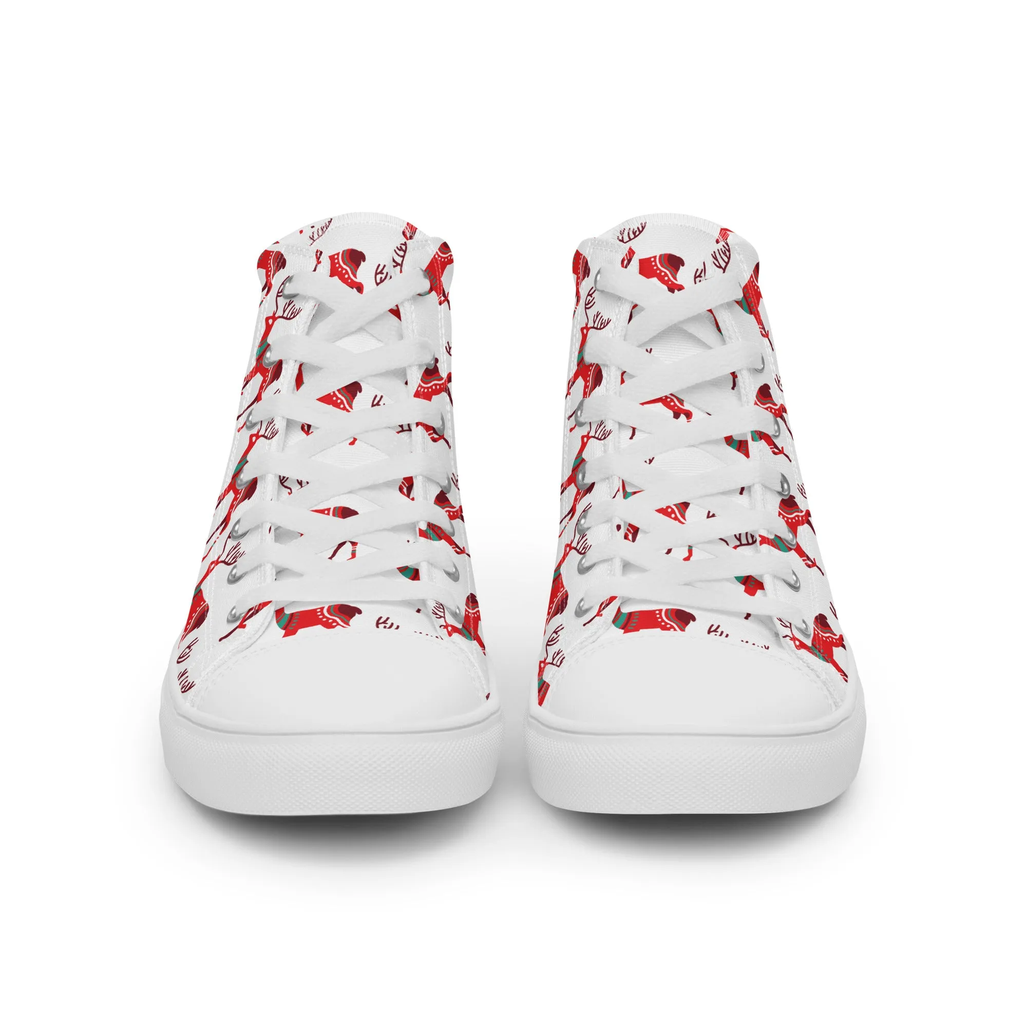 Women Christmas High Top Canvas Shoes (Glamourange Holiday Magic Canvas Shoes For Women - 001)