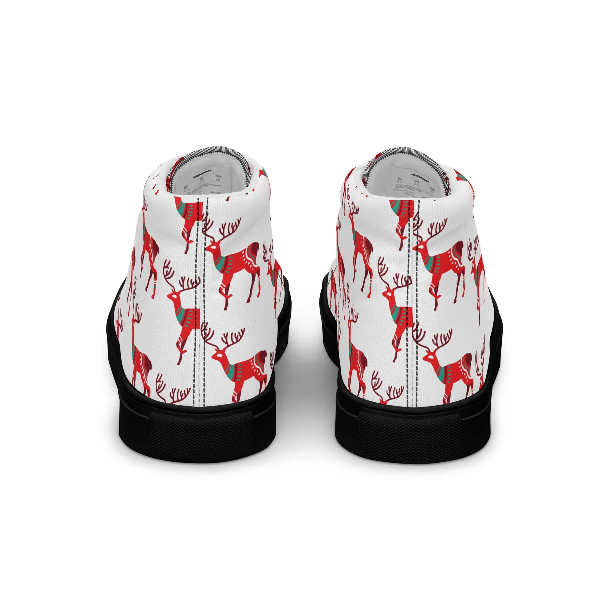 Women Christmas High Top Canvas Shoes (Glamourange Holiday Magic Canvas Shoes For Women - 001)