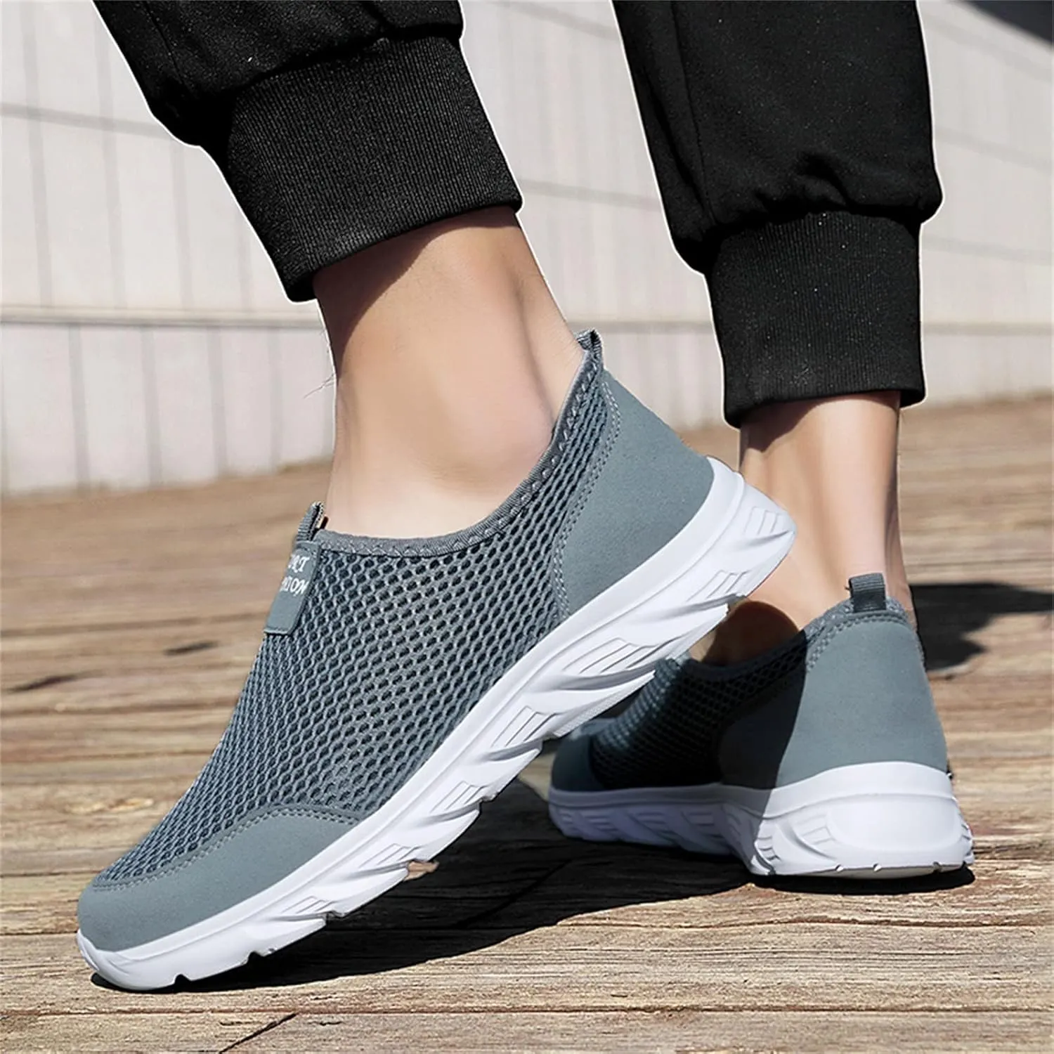 Women's Fashion Sneaker Mesh Slip On Black Non Slip Shoes for Women Comfortable Women's Trail Running Shoes Women Green Loafers Shoes Thick Sole Sneakers Womens