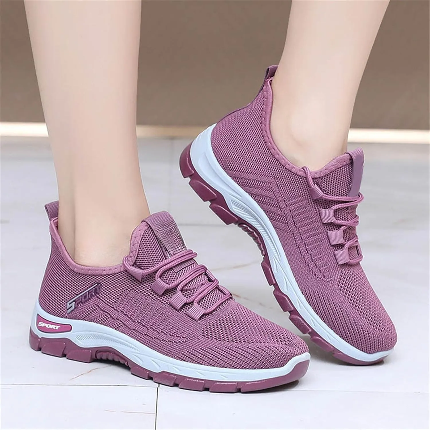 Womens Slip On Sneakers Wide Toe Box Shoes Extra Wide Width Sneakers Air Cushion Road Running Shoes Ultra Light Tennis Gym Workout Training Shoe Breathable Walking Shoe with Arch Support
